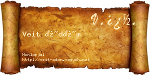 Veit Ádám névjegykártya
