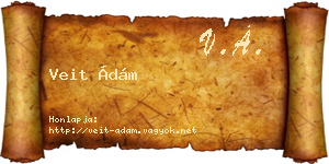Veit Ádám névjegykártya